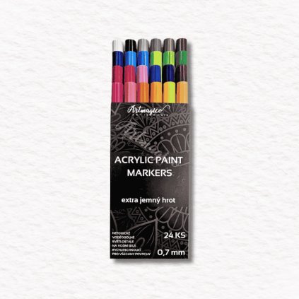 AKRYLOVÉ MARKERY - ARTMAGICO - PREMIUM - EXTRA JEMNÝ HROT - 0.7 MM | 24 KS