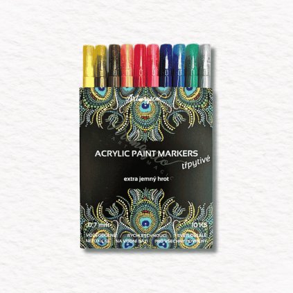 AKRYLOVÉ MARKERY - ARTMAGICO - PREMIUM - EXTRA JEMNÝ HROT - 0.7 MM - TRBLIETAVÉ | 10 KS