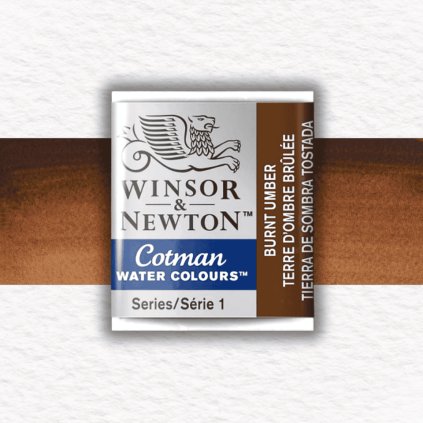 AKVARELOVÁ FARBA - WINSOR & NEWTON - COTMAN - POLPANVIČKA | BURNT UMBER