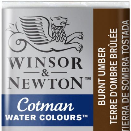 WINSOR & NEWTON COTMAN - AKVARELOVÁ FARBA - POLPANVIČKA - BURNT UMBER