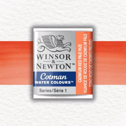 AKVARELOVÁ FARBA - WINSOR & NEWTON - COTMAN - POLPANVIČKA | CADMIUM RED PALE HUE
