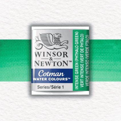 AKVARELOVÁ FARBA - WINSOR & NEWTON - COTMAN - POLPANVIČKA | INTENSE GREEN (PHTHALO GREEN)