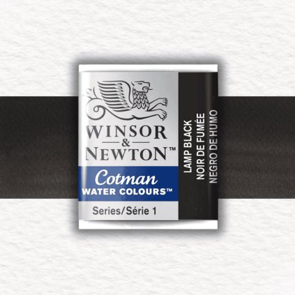 AKVARELOVÁ FARBA - WINSOR & NEWTON - COTMAN - POLPANVIČKA | LAMP BLACK