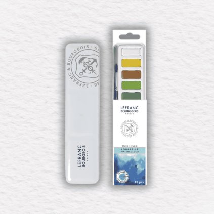 AKVARELOVÉ FARBY - LEFRANC BOURGEOIS - STUDIO | 12 POLPANVIČIEK + ŠTETEC