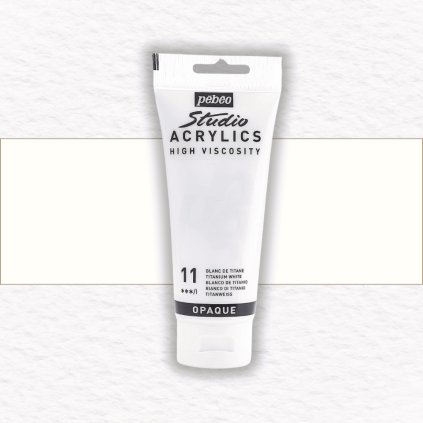 AKRYLOVÁ FARBA - PEBEO - STUDIO ACRYLICS - 100 ML | 11 TITANIUM WHITE