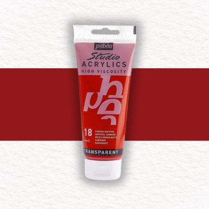 AKRYLOVÁ FARBA - PEBEO - STUDIO ACRYLICS - 100 ML | 18 NAPHTHOL CARMINE