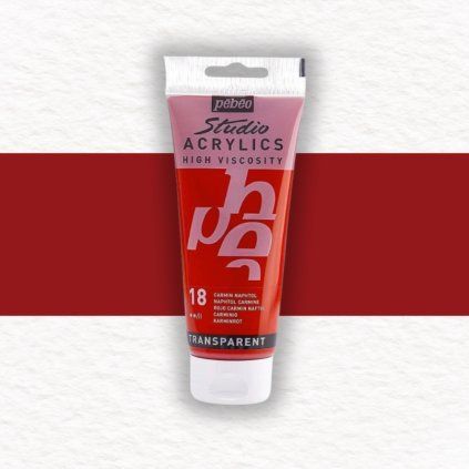 Pébéo Studio Acrylic akrylová farba 100 ml | 18 Naphthol Carmine