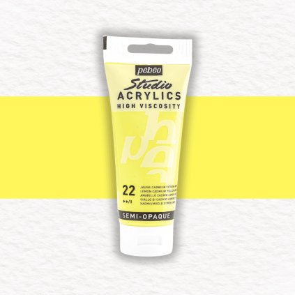 AKRYLOVÁ FARBA - PEBEO - STUDIO ACRYLICS - 100 ML | 22 LEMON CADMIUM YELLOW HUE