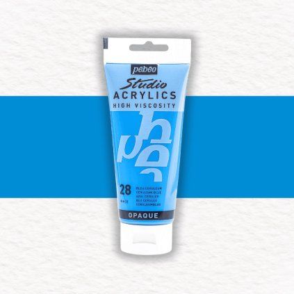 Pébéo Studio Acrylic akrylová farba 100 ml | 28 Cerulean Blue