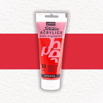 AKRYLOVÁ FARBA - PEBEO - STUDIO ACRYLICS - 100 ML | 33 CADMIUM RED HUE