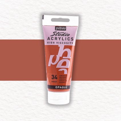 AKRYLOVÁ FARBA - PEBEO - STUDIO ACRYLICS - 100 ML | 34 RED OCHRE