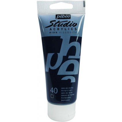 AKRYLOVÁ FARBA - PEBEO STUDIO ACRYLICS - 100 ML - 40 PAYNE'S GREY