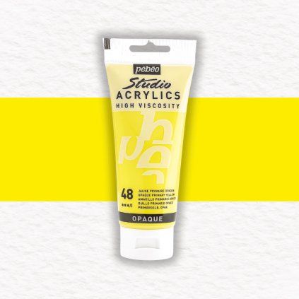 Pébéo Studio Acrylic akrylová farba 100 ml | 48 Opaque Primary Yellow