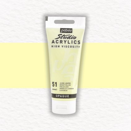 AKRYLOVÁ FARBA - PEBEO - STUDIO ACRYLICS - 100 ML | 51 BRIGHT YELLOW
