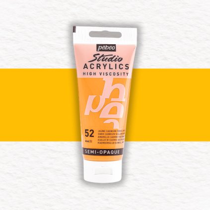 AKRYLOVÁ FARBA - PEBEO - STUDIO ACRYLICS - 100 ML | 52 DARK CADMIUM YELLOW HUE