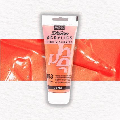 AKRYLOVÁ FARBA - PEBEO - STUDIO ACRYLICS - 100 ML | 353 IRIDESCENT ORANGE YELLOW
