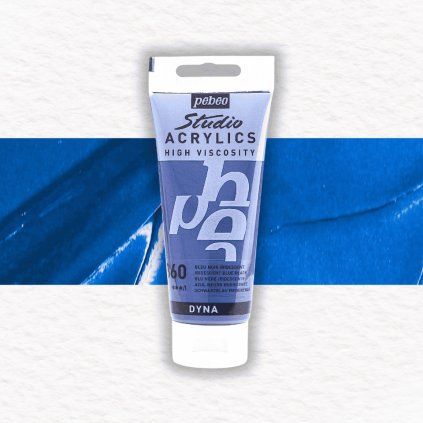 Pébéo Studio Acrylic akrylová farba 100 ml | 360 Iridescent Blue Black