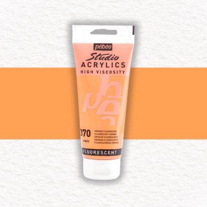 Pébéo Studio Acrylic akrylová farba 100 ml | 370 Fluorescent Orange