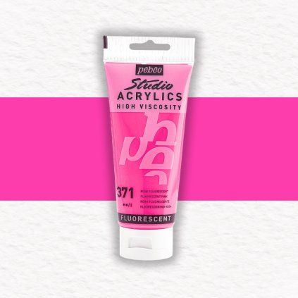 Pébéo Studio Acrylic akrylová farba 100 ml | 371 Fluorescent Pink