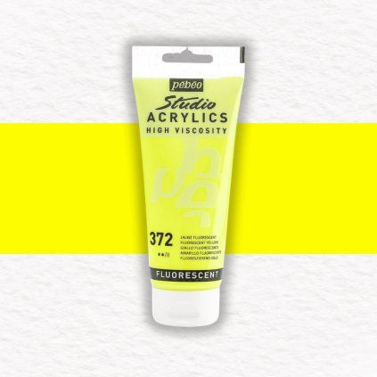 Pébéo Studio Acrylic akrylová farba 100 ml | 372 Fluorescent Yellow
