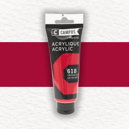 AKRYLOVÁ FARBA - SENNELIER - RAPHAËL CAMPUS - 120 ML | 618 CADMIUM RED DEEP HUE