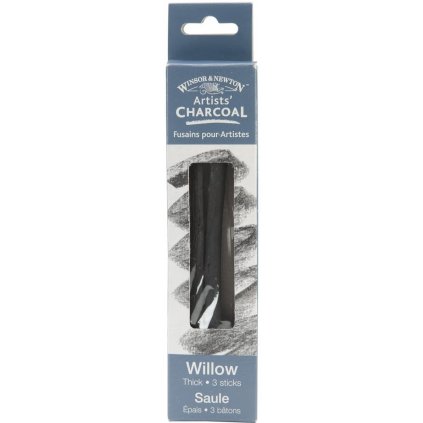 WINSOR & NEWTON WILLOW - HRUBÉ UHLÍKY - SADA 3 KS