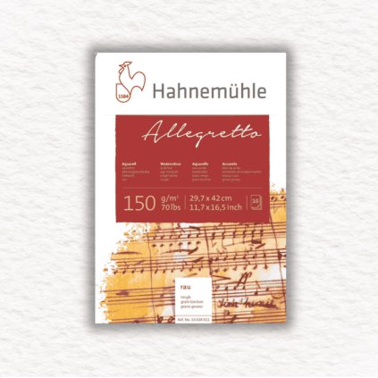 AKVARELOVÝ BLOK - HAHNEMÜHLE - ALLEGRETTO - 150 GSM - ROUGH - 10 LISTOV | A3