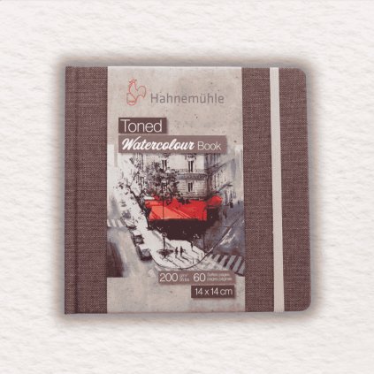 AKVARELOVÝ ZÁPISNÍK - HAHNEMÜHLE - TONED WATERCOLOUR BOOK - 200 GSM - BEIGE - 60 STRÁN | 14x14 CM