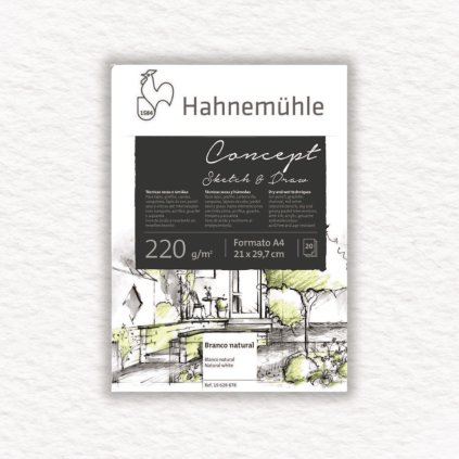 SKICÁR - HAHNEMÜHLE - CONCEPT SKETCH & DRAW - 220 GSM - 20 LISTOV | A4