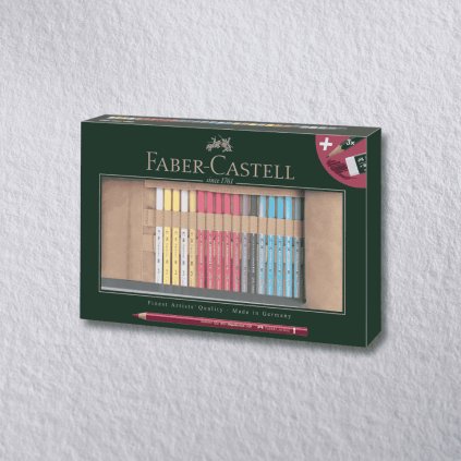 FAREBNÉ CERUZKY - FABER CASTELL - POLYCHROMOS - KOŽENÁ ROLKA | 34 KS