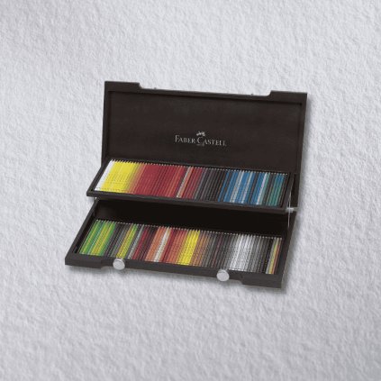 FAREBNÉ CERUZKY - FABER CASTELL - POLYCHROMOS - DREVENÁ KAZETA | 120 KS