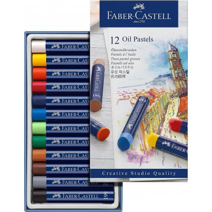 OLEJOVÉ PASTELY - FABER CASTELL CREATIVE STUDIO - SADA 12 FARIEB