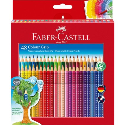 AKVARELOVÉ CERUZKY - FABER CASTELL COLOUR GRIP - SADA 48 KS