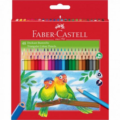 FAREBNÉ CERUZKY - FABER CASTELL ECO TRIANGULAR - SADA 48 KS