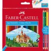 FAREBNÉ CERUZKY - FABER CASTELL HEXAGONAL - SADA 24 KS + 3 BICOLOR + STRÚHADLO