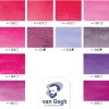 AKVARELOVÉ FARBY - VAN GOGH | PINKS & VIOLETS | 12 POLPANVIČIEK + ŠTETEC