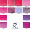 Van Gogh akvarelová sada Pocket Box - Pinks & Violets | 12 polpanvičiek