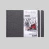 AKVARELOVÝ ZÁPISNÍK - HAHNEMÜHLE - TONED WATERCOLOUR BOOK - 200 GSM - GREY - 60 STRÁN - A5 LANDSCAPE