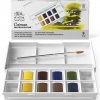 Akvarelové Farby | Winsor & Newton | 8 polpanvičiek + štetec