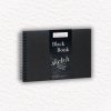 SKICÁR - HAHNEMÜHLE - BLACK BOOK - ŠPIRÁLOVÁ VÄZBA - 250 GSM - 30 LISTOV | A5 LANDSCAPE