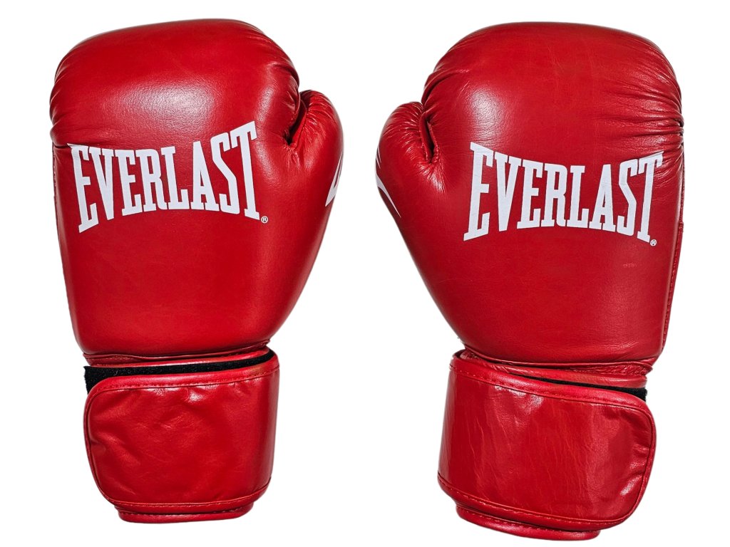 Everlast Amateur Boxing leather gloves red