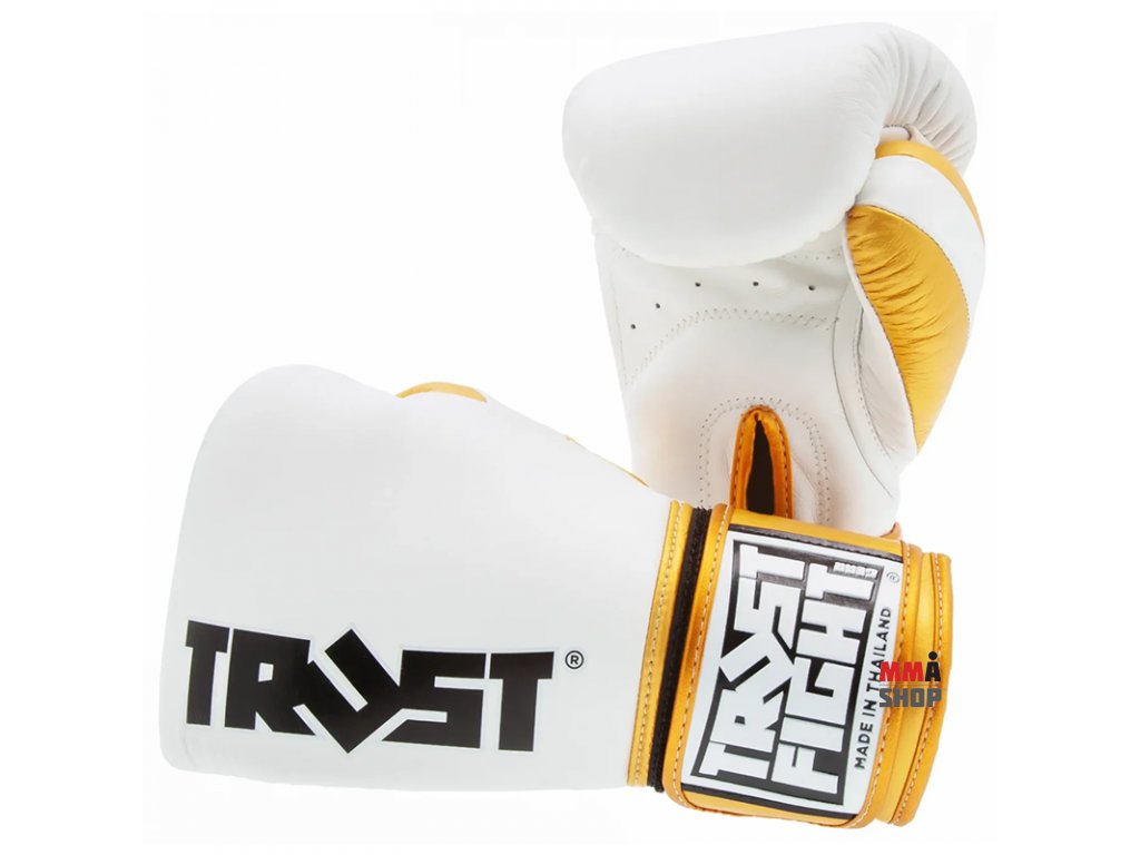 TrustFight boxerské rukavice Squire - bílo/zlaté - MMA shop