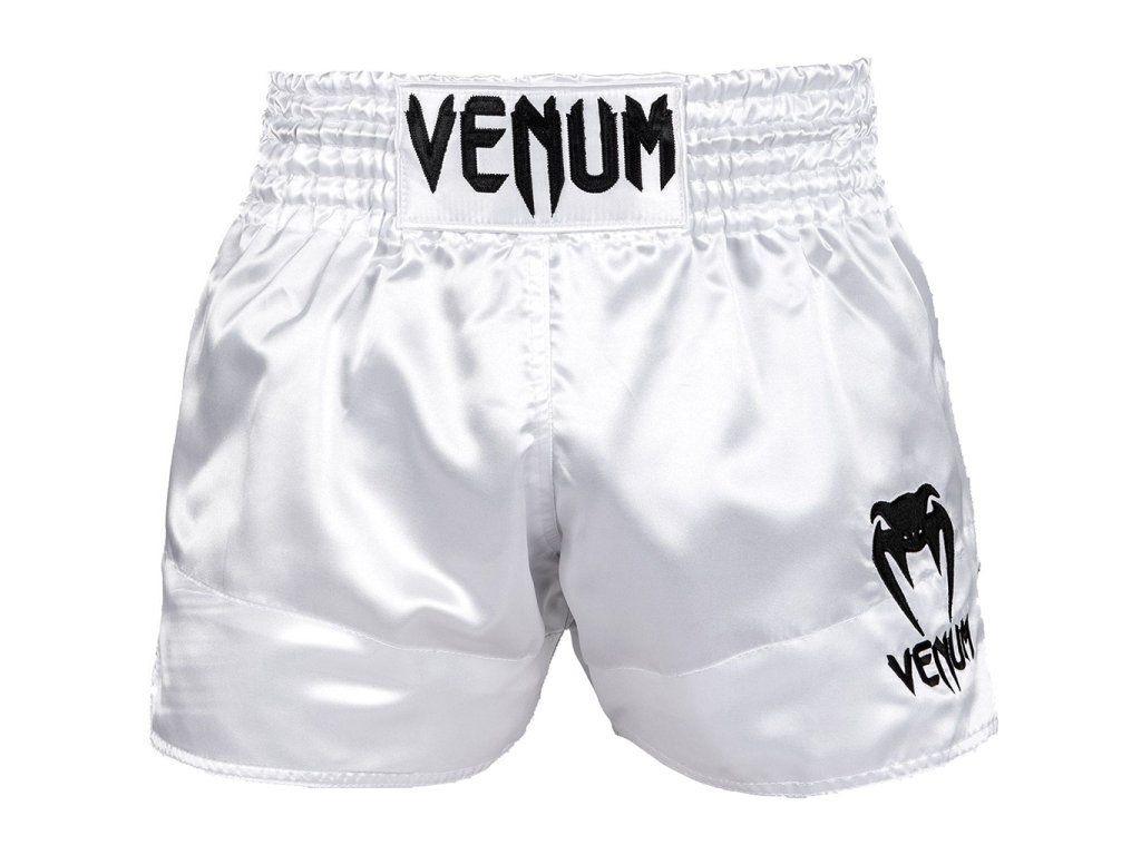 Venum Classic thajské šortky - bielo/čierne - MMA shop