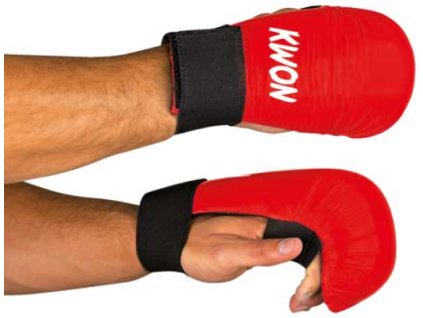 Kwon chrániče na ruce karate bez palce červené  | MMAshop.eu