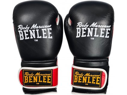 Benlee Sugar De Luxe Leather Boxing Gloves - black/red