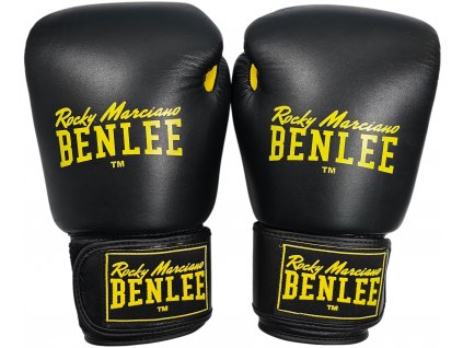 Benlee Draco Leather Boxing Gloves - black/yellow