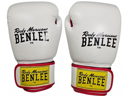 Benlee Draco Leather Boxing Gloves - white/black/red