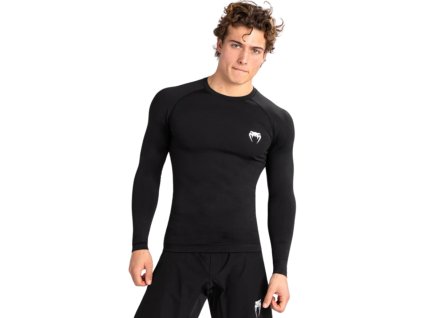 Venum Contender Men’s Long Sleeve Rashguard - Black/White