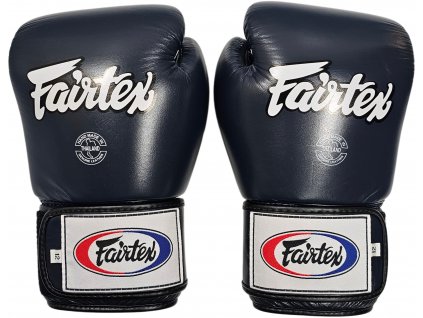 Fairtex V1 leather boxing gloves - Blue