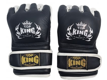 Top King MMA rukavice kožené - černé